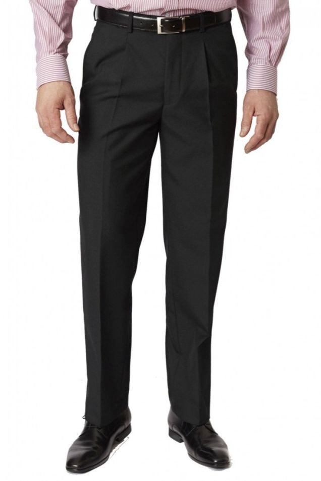 Men's COTTON SILK SINGLE PLEAT TROUSERS | dunhill IN Online Store