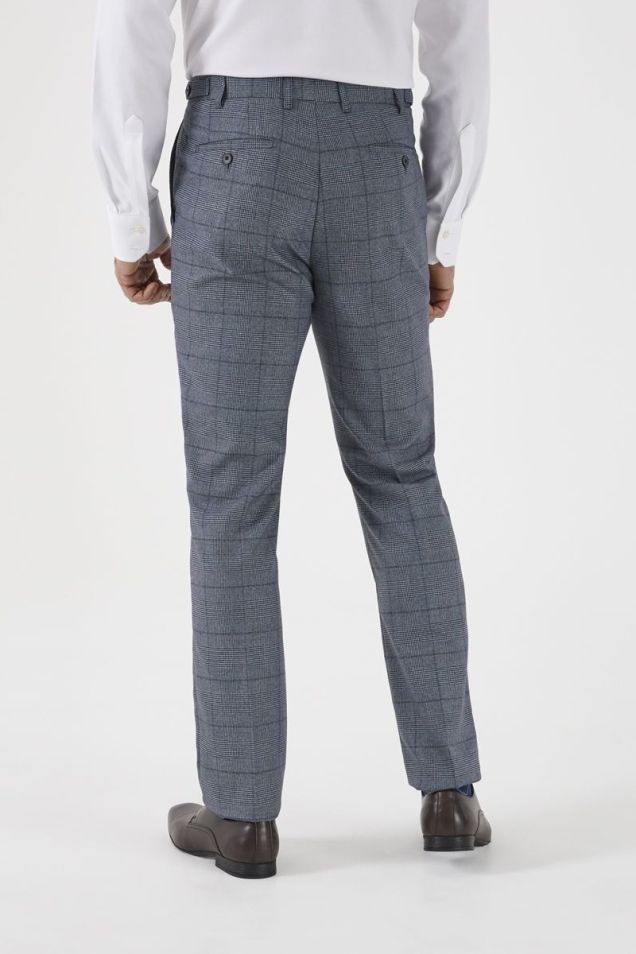 Hampton Luxe Prince of Wales Check Tapered Trousers  BLUE  Tommy Hilfiger