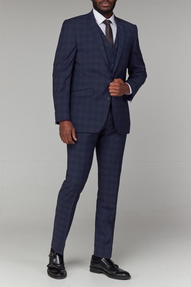 Scott Tailored Fit Airforce Check Suit