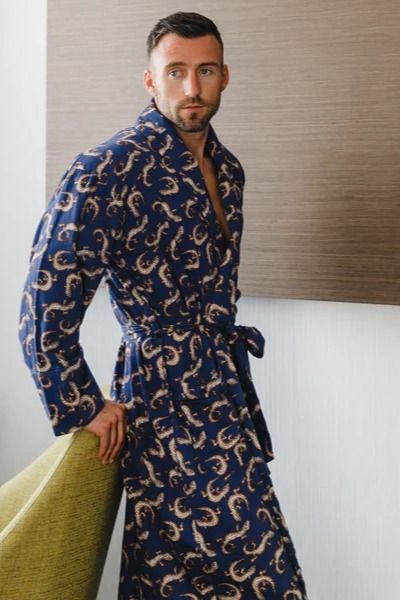 Lightweight Mens Dressing Gown - Gekko