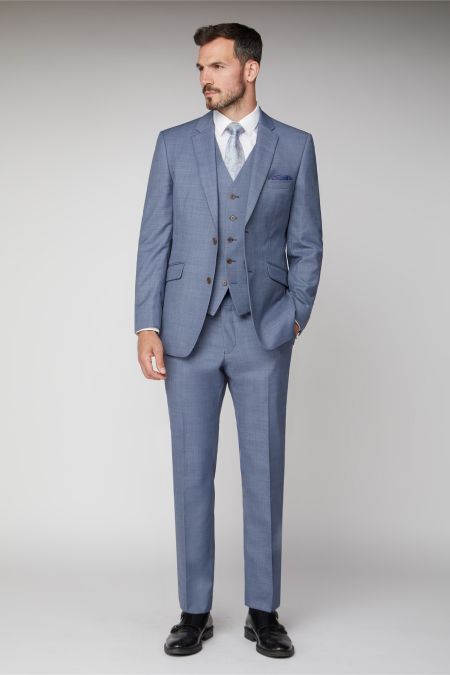 Light blue trouser suit best sale